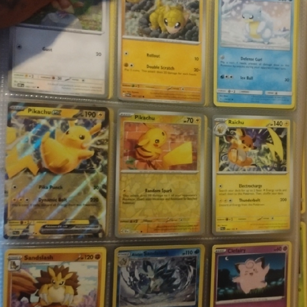 Pokemon Trading Cards - Yellow, Blue, Pink